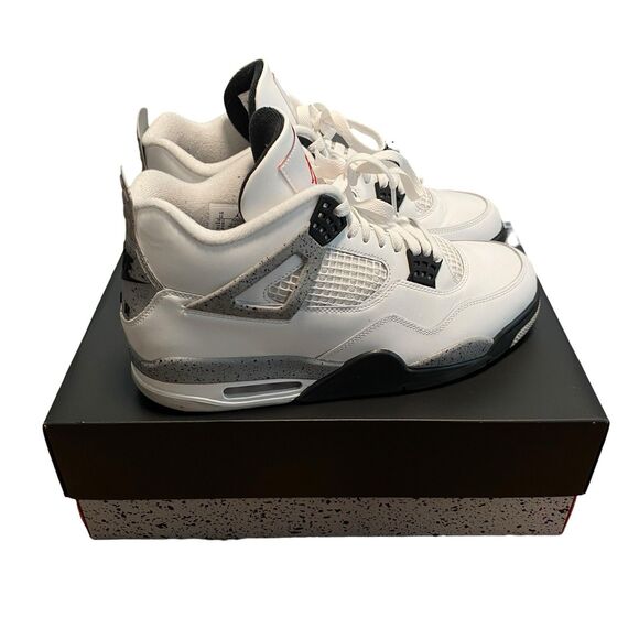 Size 12 - Air Jordan 4 Retro OG 2025 White Cement Pre-Owned In Box FV5029-100 main image 10